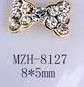 Bowtie Alloy Nail Rhinestone 5pcs - MZH-8127
