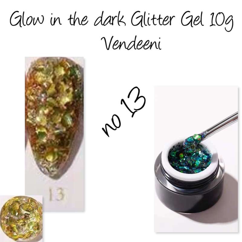 Glow in the dark Glitter Gel 10g  no 13