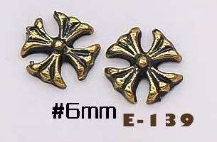 Vintage Bronze Metal 10pcs -    E-139 - Silver