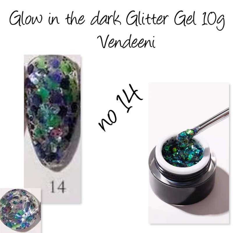 Glow in the dark Glitter Gel 10g  no 14