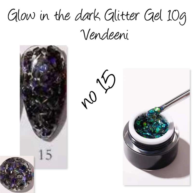 Glow in the dark Glitter Gel 10g  no 15