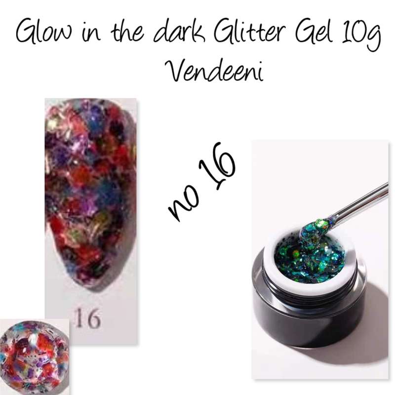 Glow in the dark Glitter Gel 10g  no 16