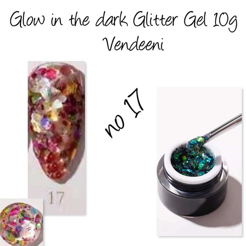 Glow in the dark Glitter Gel 10g  no 17