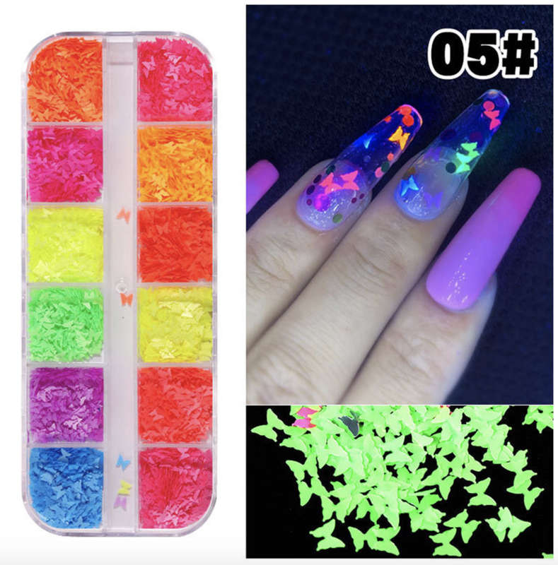 12pcs Butterfly Decoration - 05 ( Luminous )