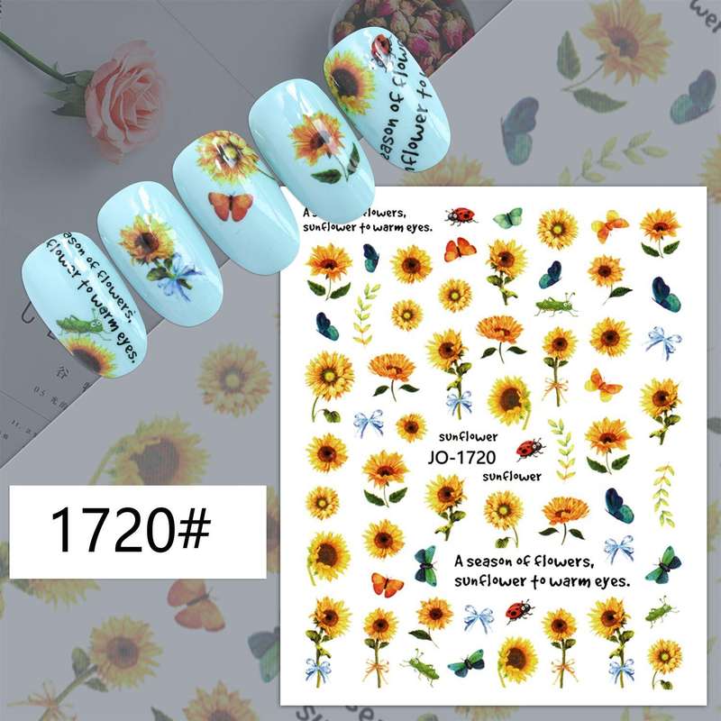 TNA Sunflower Nail Sticker 8*10cm  JO-1720