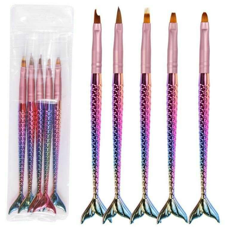 5pcs Mermaid Manicure Brush Set