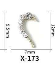BTX Alloy Nail Rhinestones 5pcs -  X-173