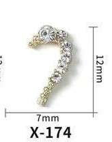 BTX Alloy Nail Rhinestones 5pcs -  X-174