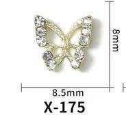 BTX Alloy Nail Rhinestones 5pcs -  X-175