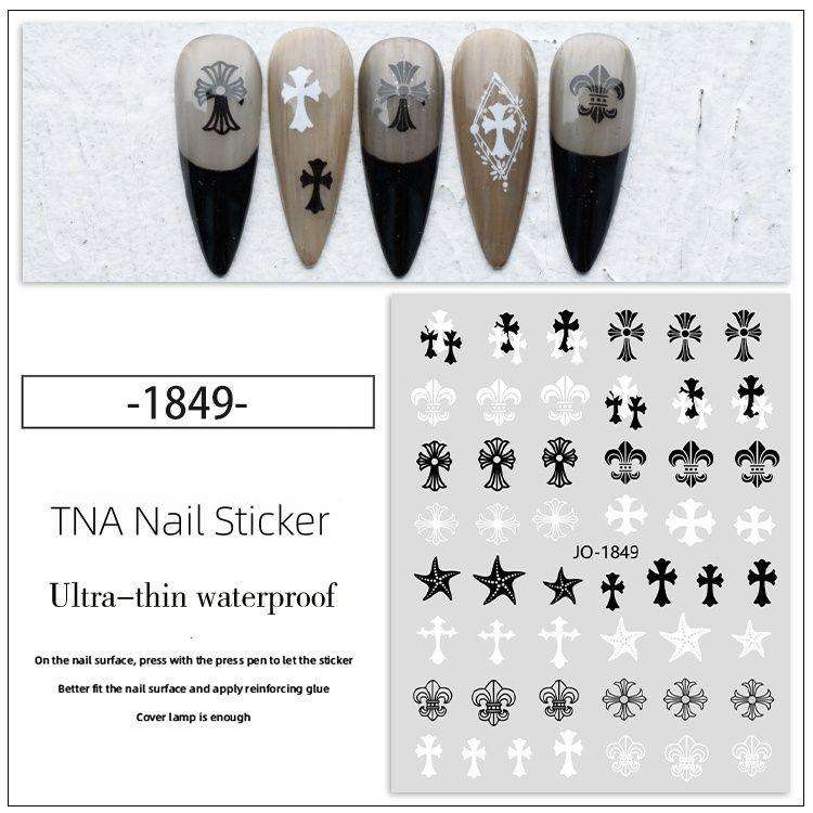 TNA Rose Nail Sticker JO1845-1850 8*10cm -JO-1849