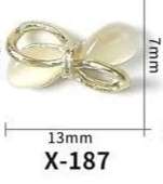 BTX Alloy Nail Rhinestones 5pcs -  X-186