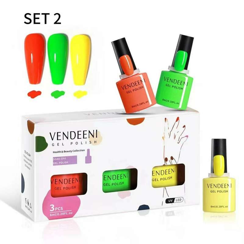 VENDEENI 3pcs/ Set 7.5ml Gel Polish Set 2