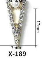 BTX Alloy Nail Rhinestones 5pcs -  X-189