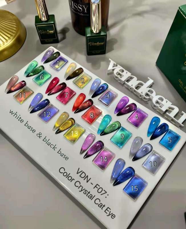 Vendeeni Crystal Cat Eye UV/LED Gel Polish 15ml - F7- message number
