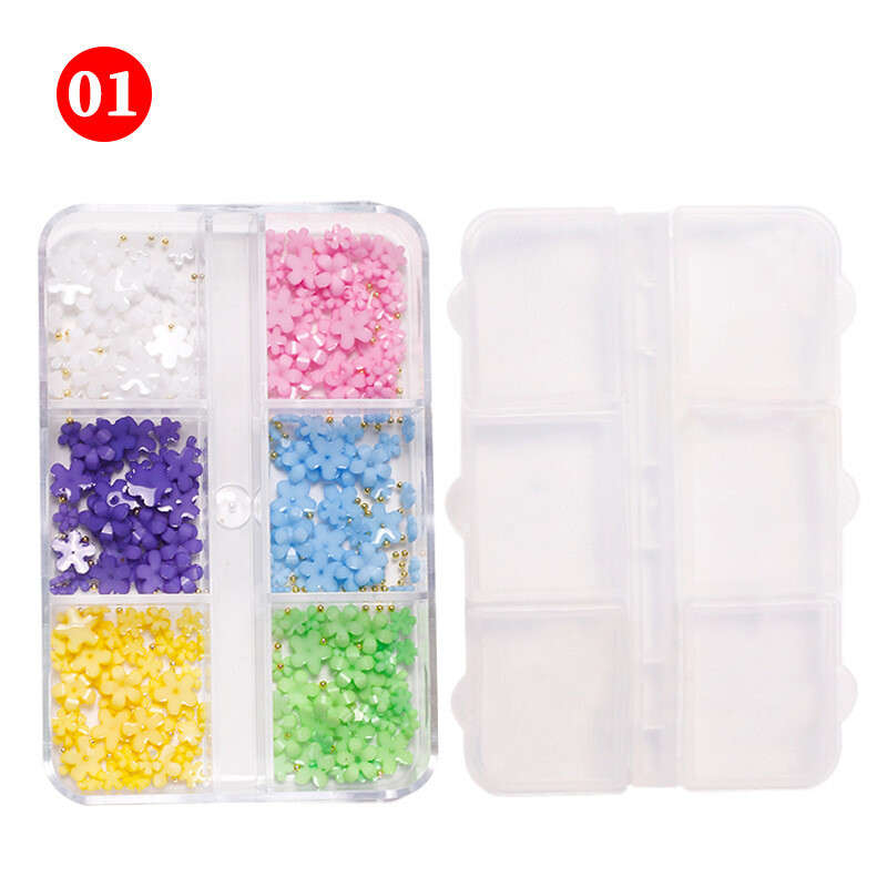 5 Petals Flower Nail Art - 1