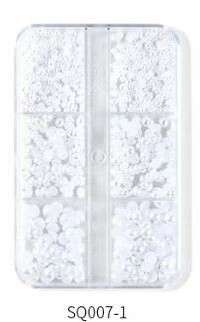 6 Grids Pearl Nail Decoration-   SQ007-1