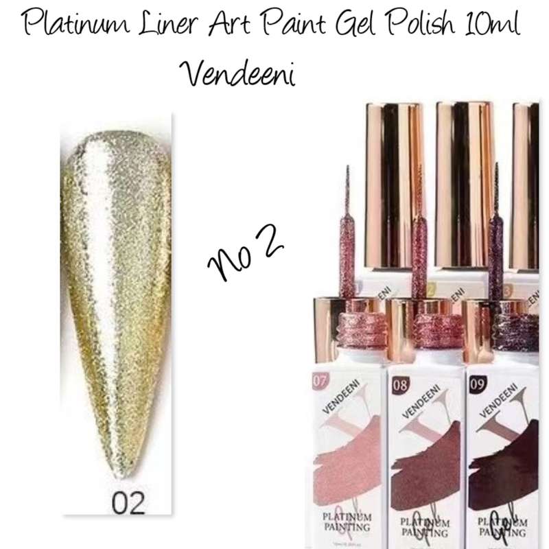 Vendeeni Platinum Liner Art Paint Gel Polish 10ml  no 2