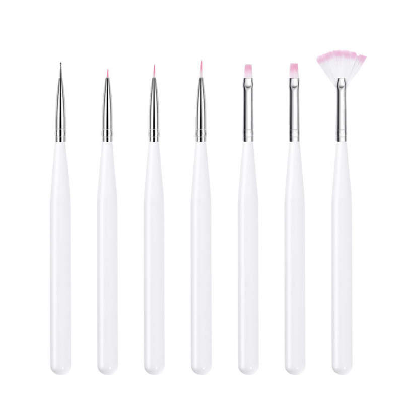 7pcs Purple Feather Manicure Brush