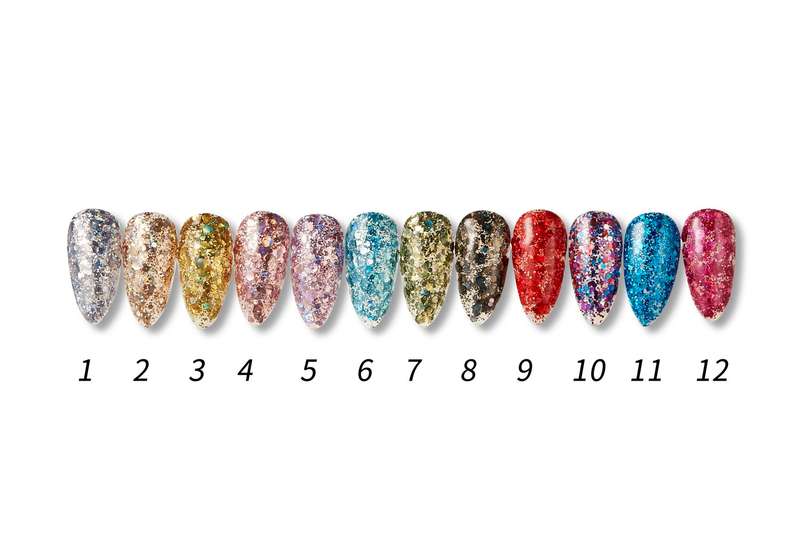 12pcs Diamond Color Gel Set