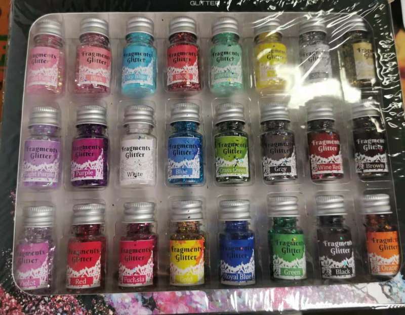 24pcs Fragments Glitter