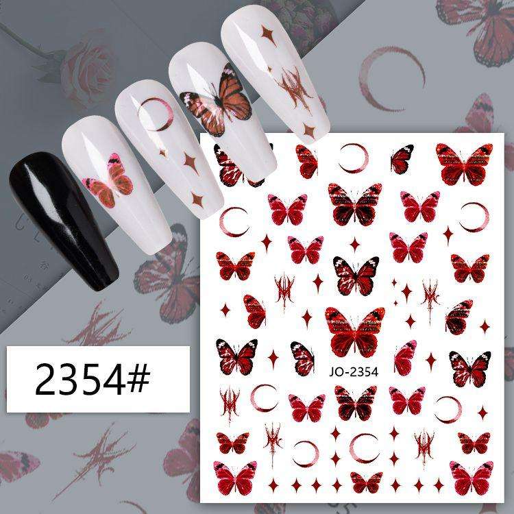 TNA Butterfly Nail Sticker JO2354-2365 8*10cm -JO-2354