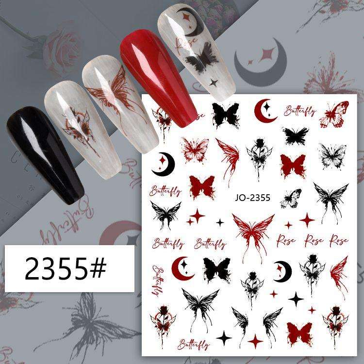 TNA Butterfly Nail Sticker JO2354-2365 8*10cm -JO-2355