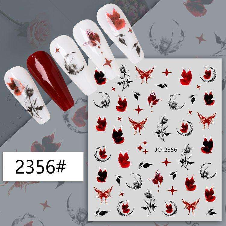 TNA Butterfly Nail Sticker JO2354-2365 8*10cm -JO-2356