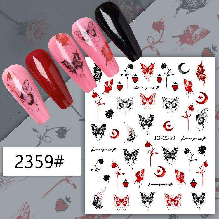 TNA Butterfly Nail Sticker JO2354-2365 8*10cm -JO-2359