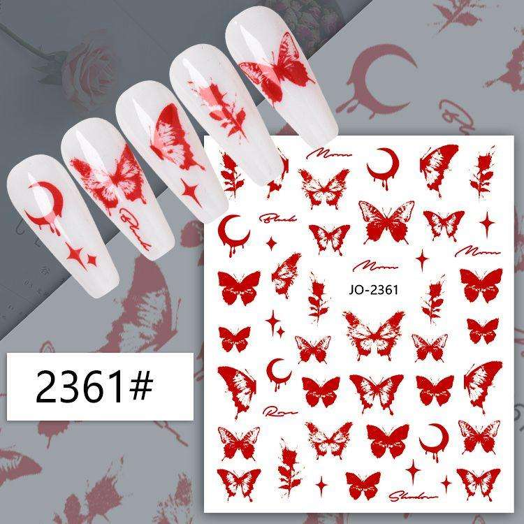 TNA Butterfly Nail Sticker JO2354-2365 8*10cm -JO-2361