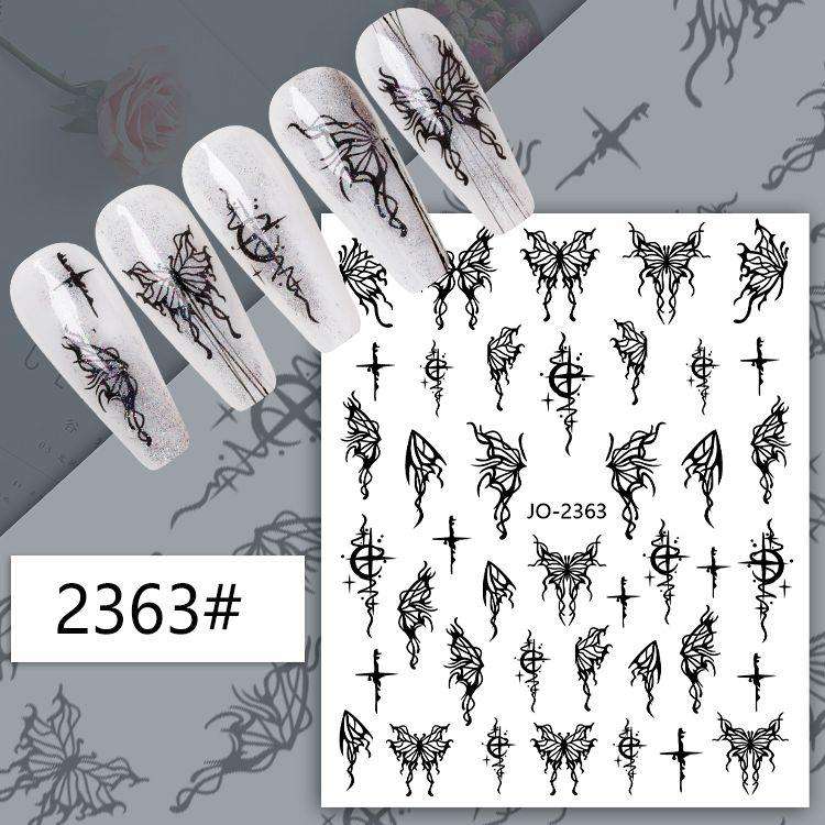 TNA Butterfly Nail Sticker JO2354-2365 8*10cm -JO-2363