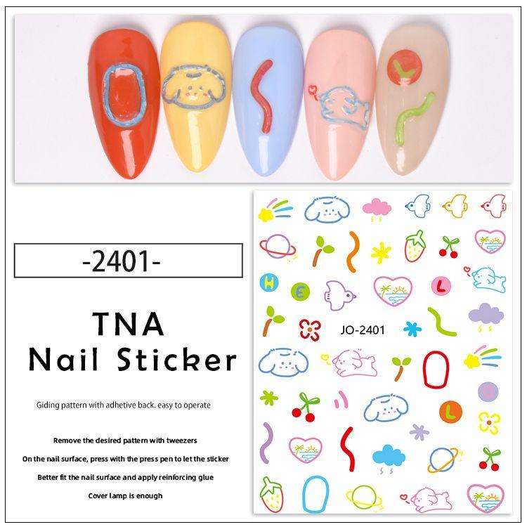 TNA Cute Cartoon Nail Sticker 8*10cm  JO-2401