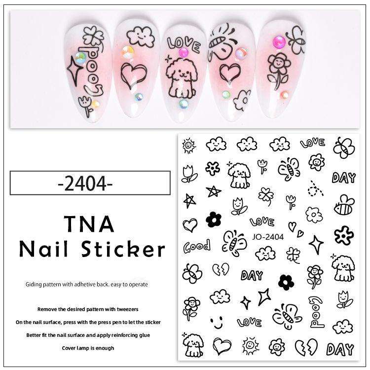 TNA Cute Cartoon Nail Sticker 8*10cm  JO-2404