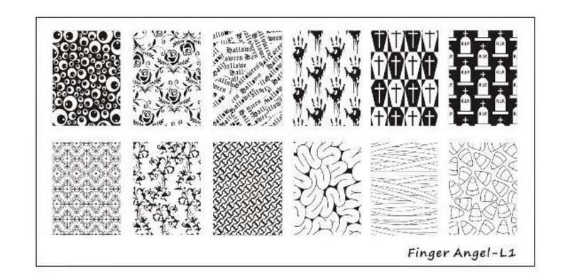 Nail Stamping Metal Plate - Finger Angel L ( Halloween ) message number