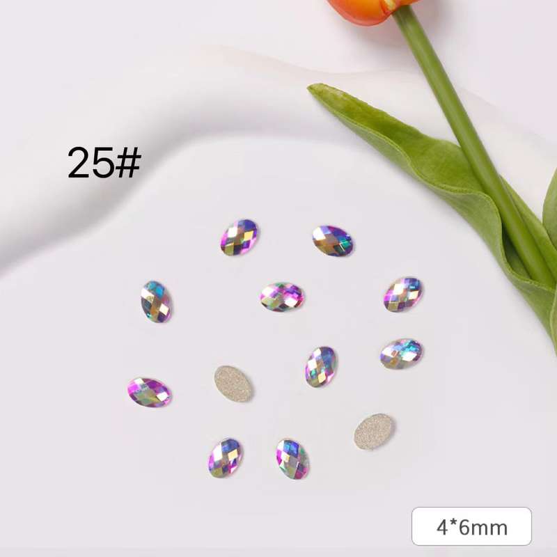 AB Flat Bottom Rhinestone 20pcs/pack -   25#