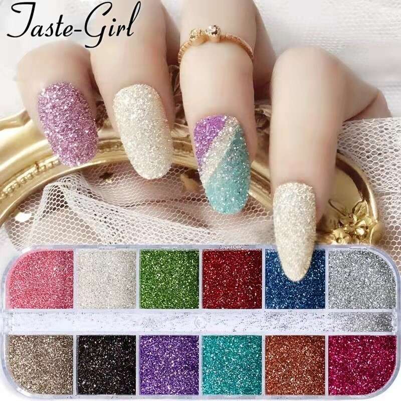 12 Grids Star Powder Glitter (some glitter spilled in package)