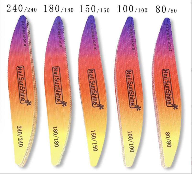 Gradual Change S Shape Nail Filer 25pcs 240/240