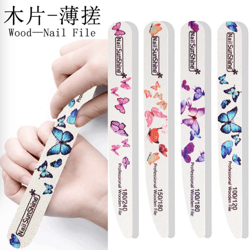 Butterfly Wooden Filer 50pcs  100/120