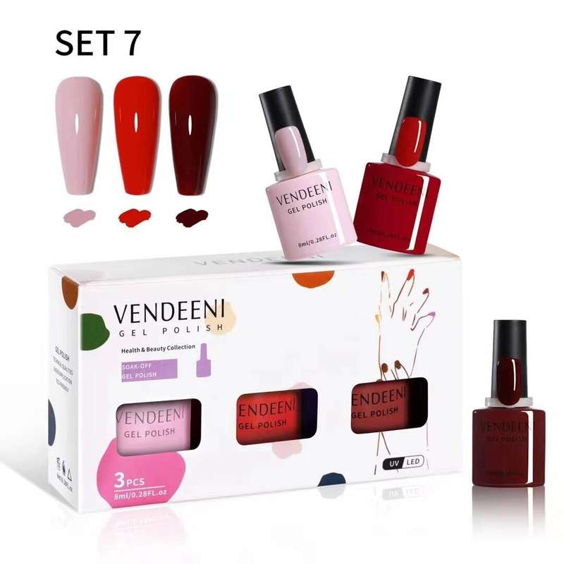 VENDEENI 3pcs/ Set 7.5ml Gel Polish Set 7