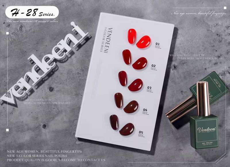 Vendeeni UV/LED Gel Polish 15ml H28 message color number