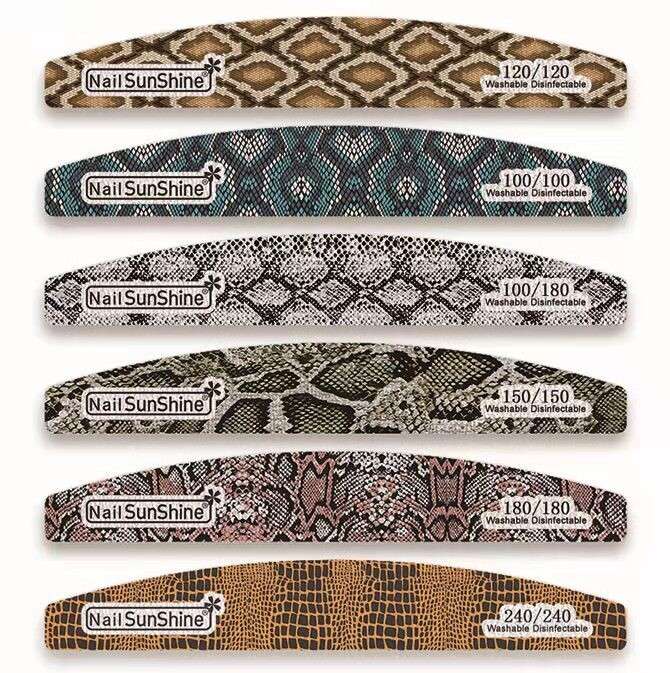 Snake skin halfmoon Nail Filer 25pcs SIZE 24/240