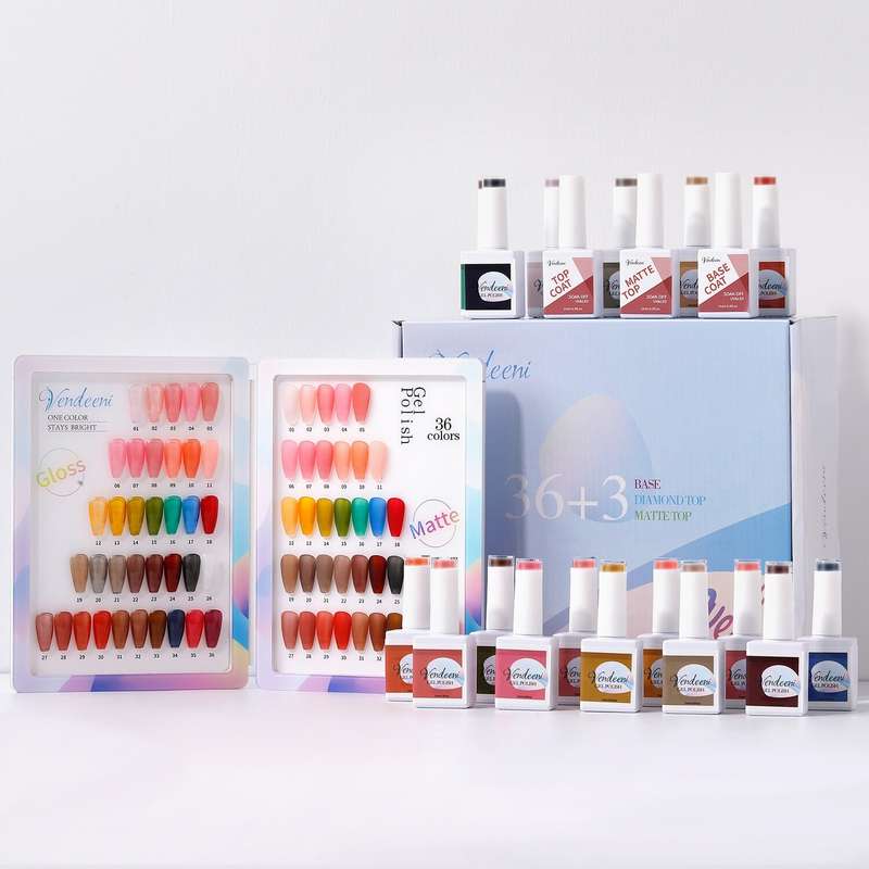 Vendeeni 36 Colors + 3 Gel with classic color chart Set 1