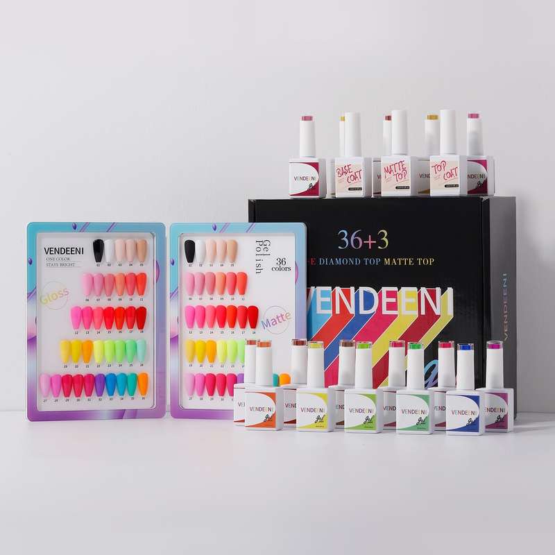 Vendeeni 36 Colors + 3 Gel with classic color chart Set 3