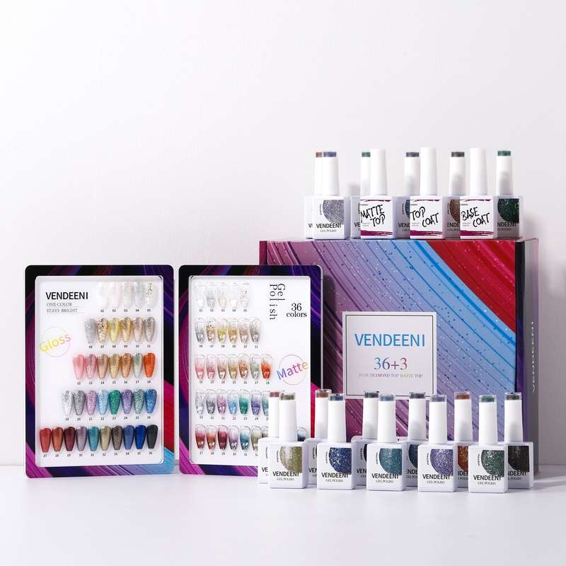 Vendeeni 36 Colors + 3 Gel with classic color chart Set 4