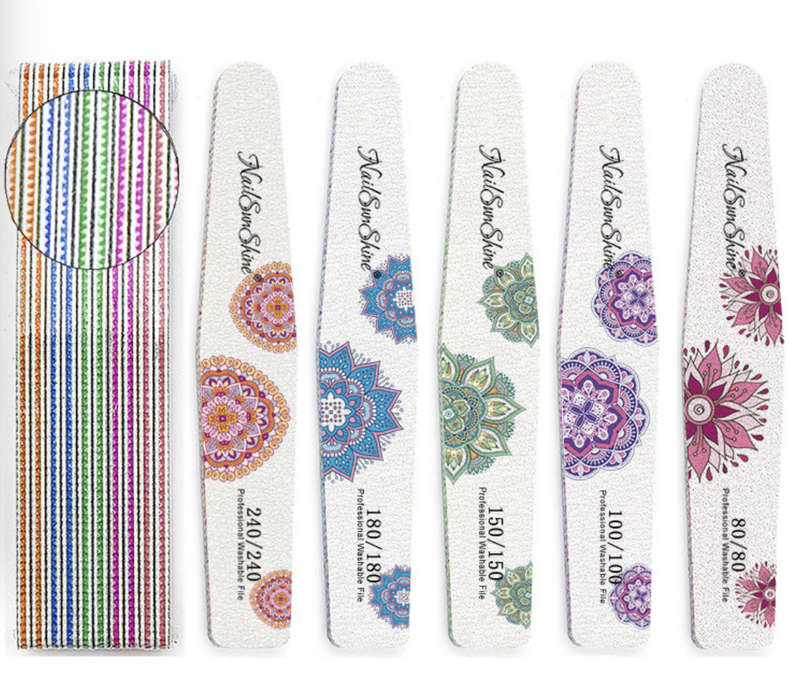 DT-1093 Flower Nail Filer 25pcs  180/180 - halfmoon