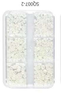 6 Grids Pearl Nail Decoration-   SQ007-2
