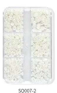 6 Grids Pearl Nail Decoration-   SQ007-2