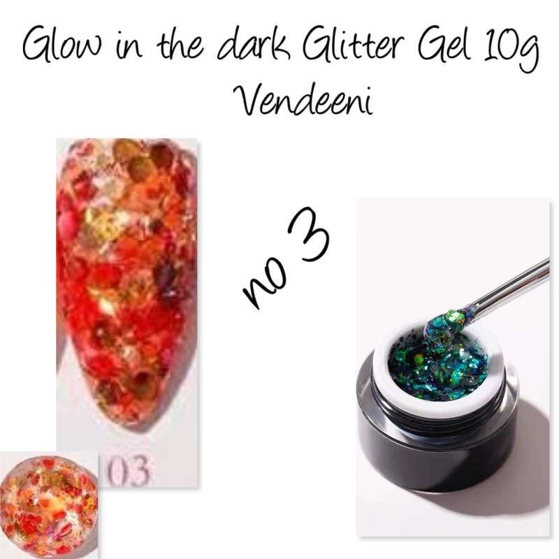 Glow in the dark Glitter Gel 10g  no 3