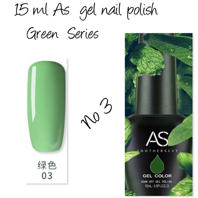 AS UV/LED Gel Polish 15ml - Green Series   no 3