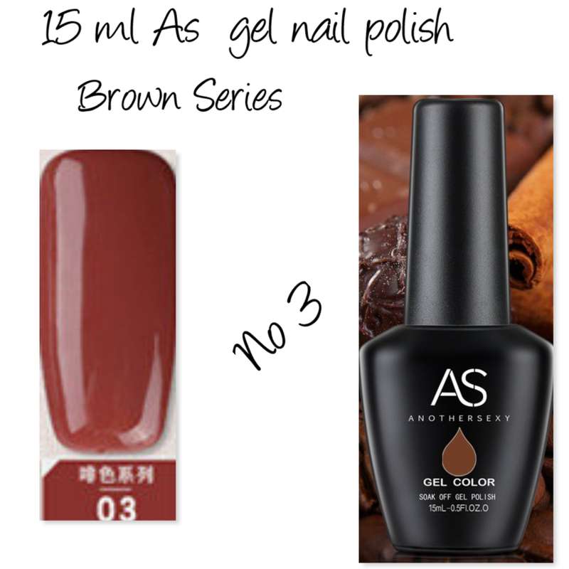 AS UV/LED Gel Polish 15ml - Brown   no 3
