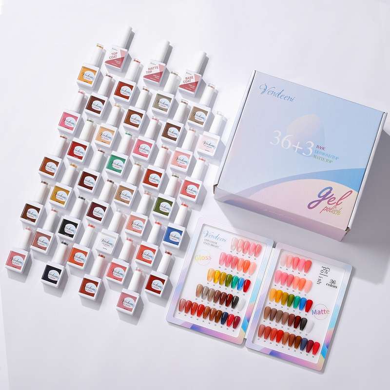 Vendeeni 36 Colors + 3 Gel with classic color chart Set 1
